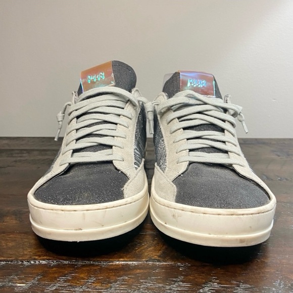 P448 Women’s John Mixed Media Lace-Up Sneakers In Tartan Size EU 39 - Picture 3 of 13